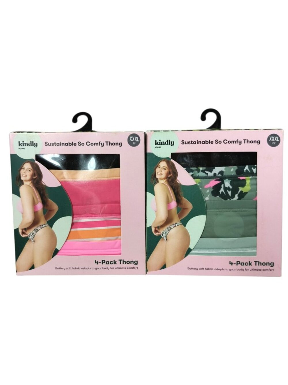 8 Pair Kindly Yours Women’s So Comfy Thong Panties Underwear Size XXXL 22